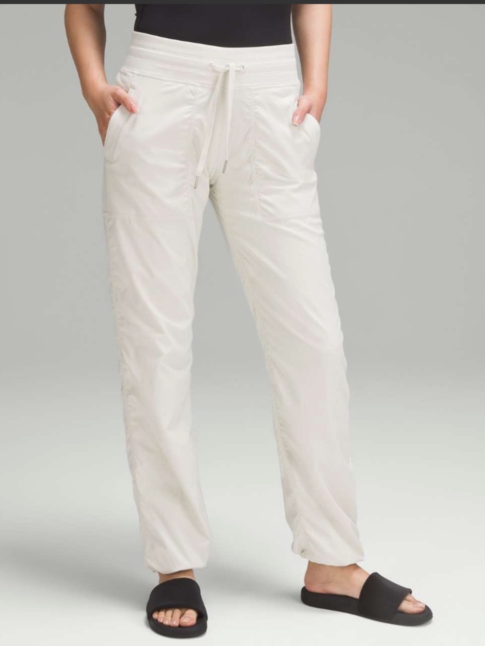 Lululemon Dance Studio Mid-Rise Pant Lined Full Length Bone Athleisure